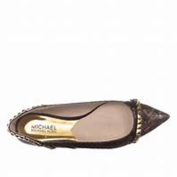 Michael Kors Ella Snakeskin Flat EUC 7.5 - Picture 3 of 8
